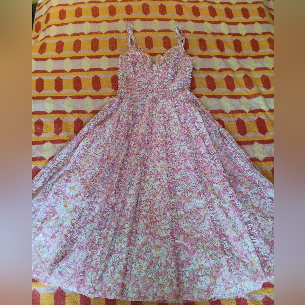 Mac Duggal Pink Floral Dress